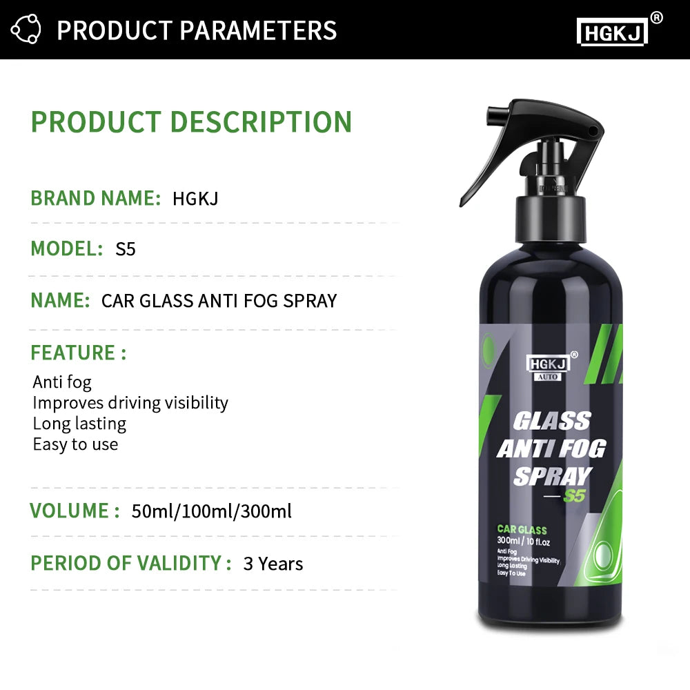 Spray antiniebla para ventana de coche, pintura líquida, pulido para el cuidado, agente antiniebla a prueba de lluvia, agua para el cuidado del coche, parabrisas, accesorio para automóvil