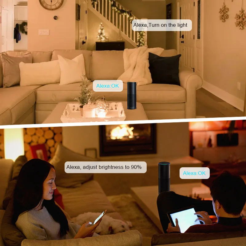 Tuya WiFi LED controlador Alexa Google Home Control de voz RGB RGBW CCT tira de LED controlador inteligente aplicación BT RF remoto 2,4G DC12V-24V