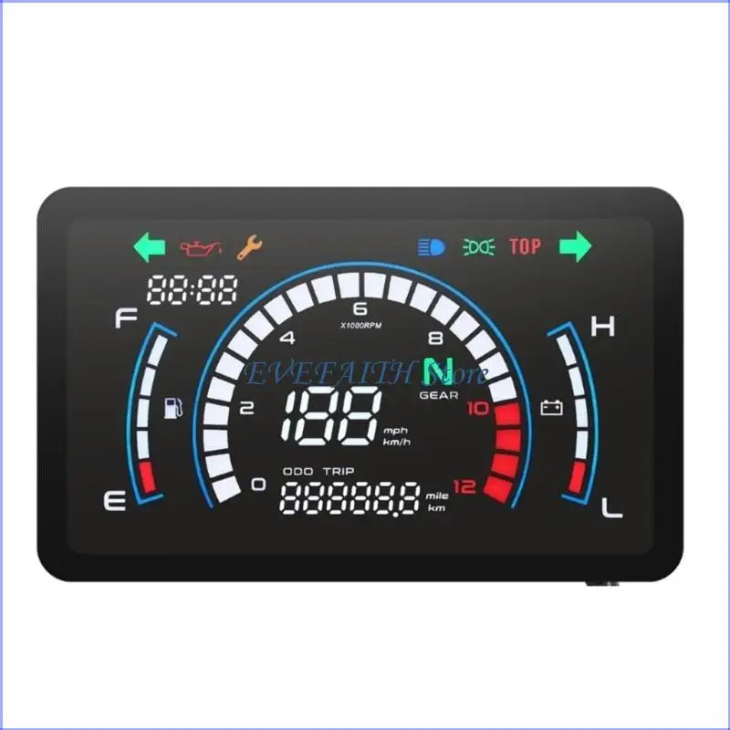 Medidor nivel combustible combustible motor del dasco del odómetro del odómetro del odómetro LCD