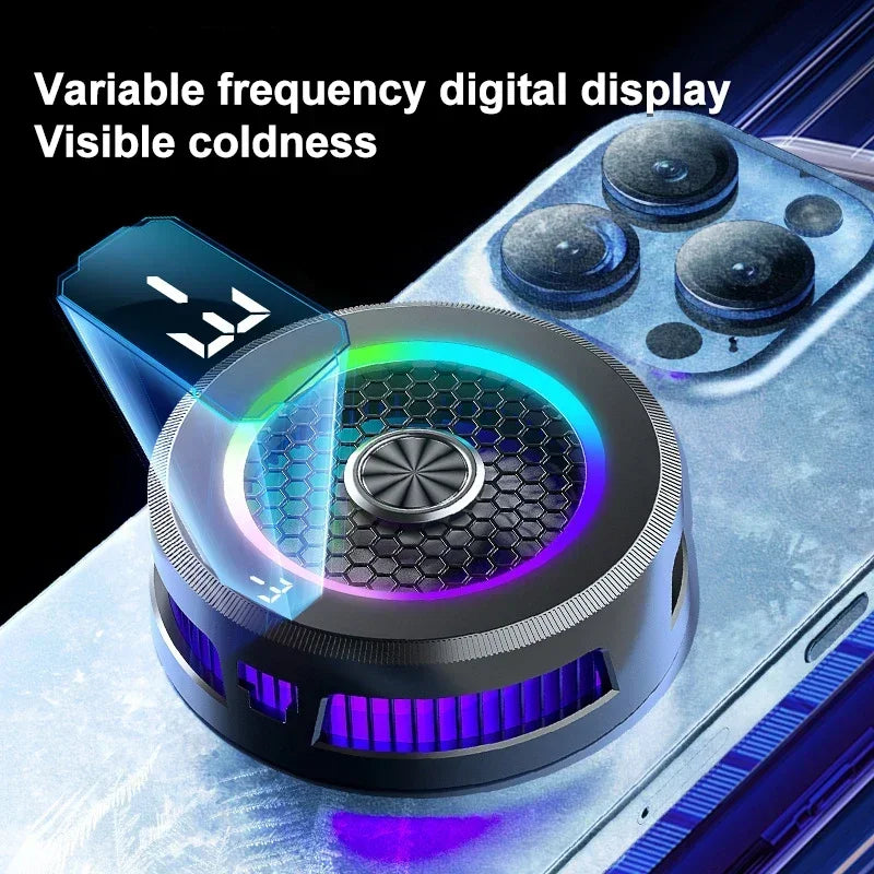 Enfriador de teléfono de enfriamiento extremo de 15 W con generación de hielo, enfriador de teléfono semiconductor, magnético y con clip para iPhone/Xiaomi/VIVO/OPPO