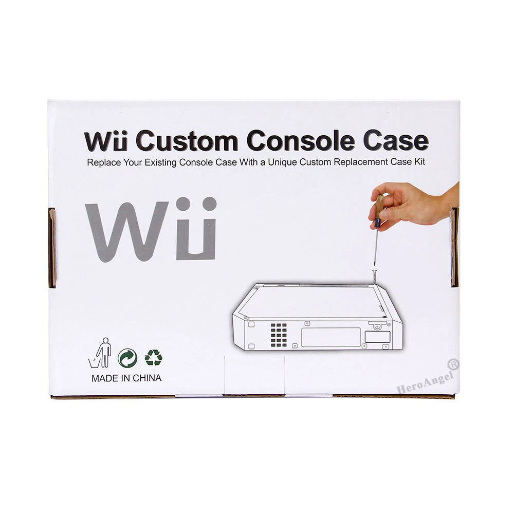 Con cubierta de embalaje al por menor, juego completo de piezas de repuesto de carcasa para consola de juegos Wii, estuche de reparación con botones, 11 colores