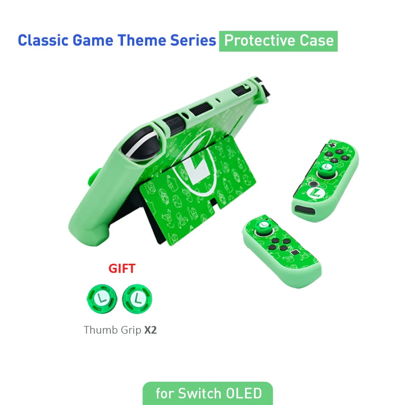 Para NS Switch Shell estuche rígido estilo "M" y "L" carcasa protectora cubierta fina piel NS Switch OLED accesorios de juego