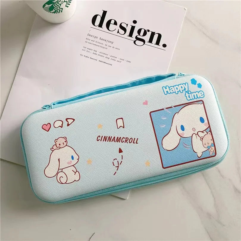 Sanrio Cinnamon Dog para Nintendo OLED silicona suave pintada cubierta anticaída puede dividir NS consola de juegos portátil carcasa protectora