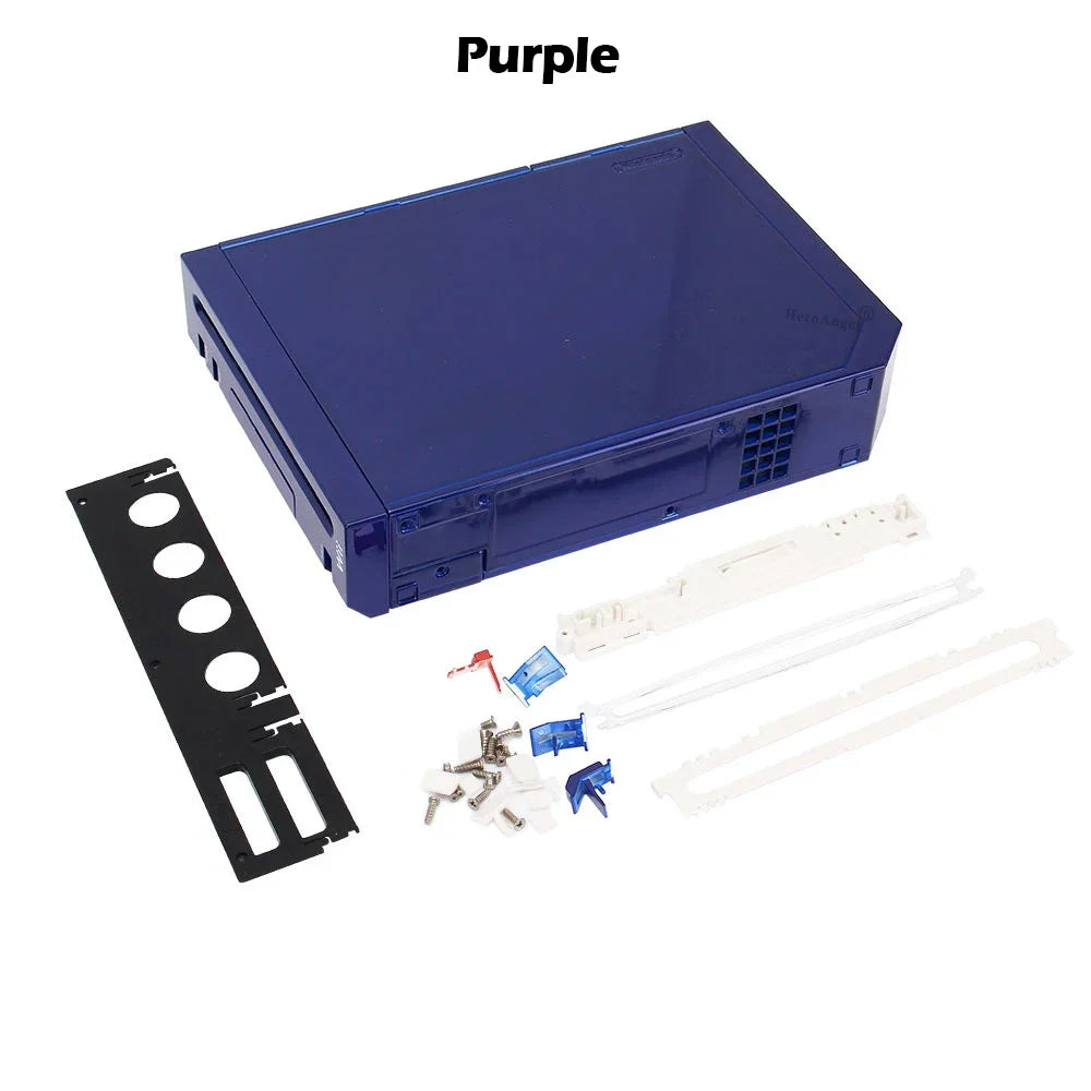 Con cubierta de embalaje al por menor, juego completo de piezas de repuesto de carcasa para consola de juegos Wii, estuche de reparación con botones, 11 colores