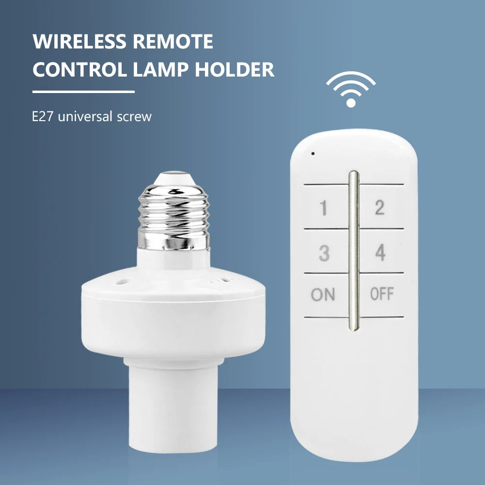 Control remoto inalámbrico E27 portalámparas portalámparas 20M de alcance para bombillas LED portalámparas Kit de interruptor de luz inalámbrico AC180-250V