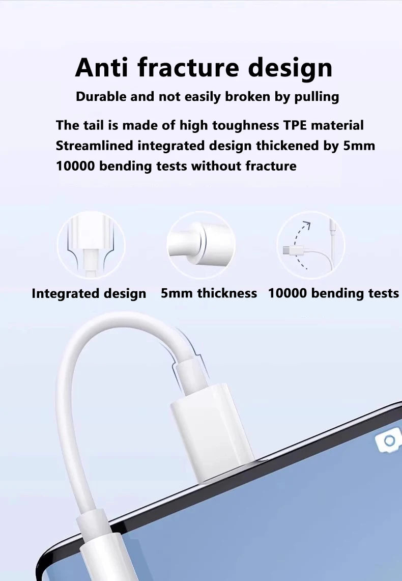 Adaptador USB tipo C a 3,5 Jack para auriculares USB-C 3,5 convertidor de Cable de Audio de 5mm para IPhone 15 15 Pro MAX Samsung Galaxy Huawei Xiaomi