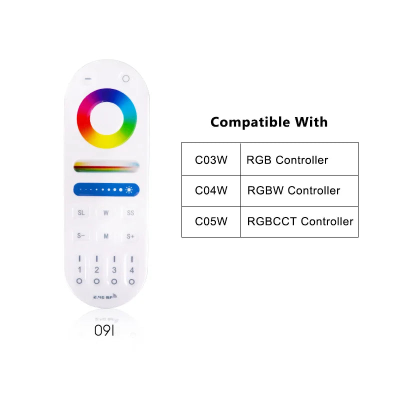 Tuya WiFi LED controlador Alexa Google Home Control de voz RGB RGBW CCT tira de LED controlador inteligente aplicación BT RF remoto 2,4G DC12V-24V