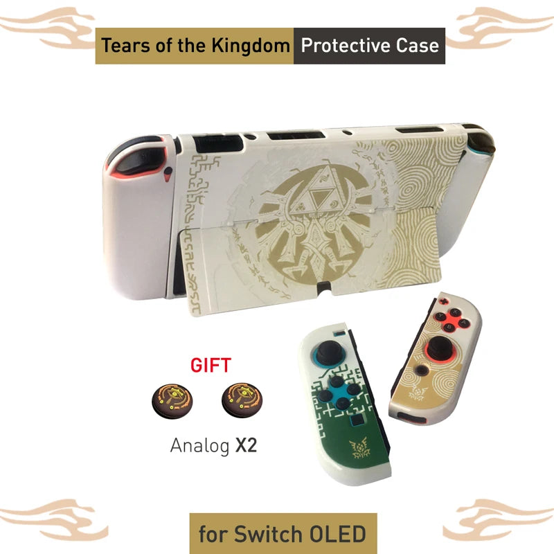 Para NS Switch Shell estuche rígido estilo "M" y "L" carcasa protectora cubierta fina piel NS Switch OLED accesorios de juego