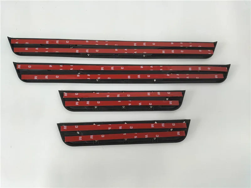 4 Uds. De plástico de acero inoxidable para KIA Mohave 2008-2019, accesorios para coche, alféizar de puerta de coche, Pedal, cubierta de placa de desgaste de bienvenida