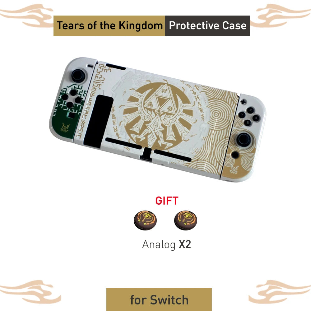 Para NS Switch Shell estuche rígido estilo "M" y "L" carcasa protectora cubierta fina piel NS Switch OLED accesorios de juego