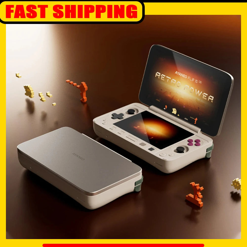 AYANEO Flip 1S DS Flip consola de juegos 7 "1080P 144Hz pantalla OLED consola portátil HX370 8840U máquina de juegos de pantallas duales