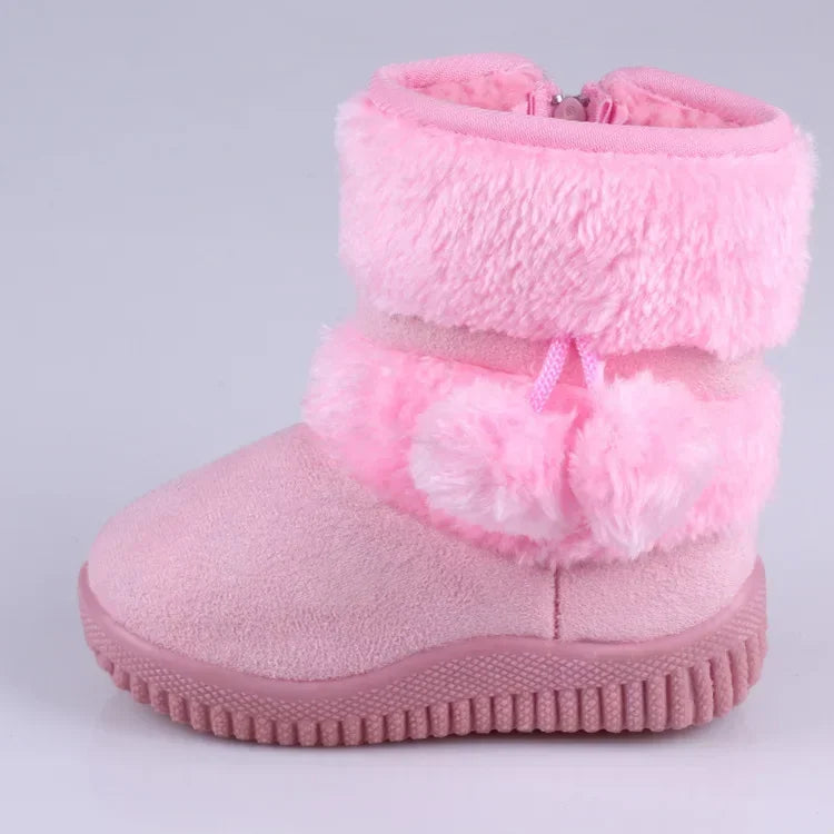Botas de nieve para niñas, botas cómodas y gruesas y cálidas para niños, botas gruesas de otoño para niños, zapatos de princesa 2023