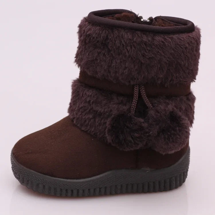 Botas de nieve para niñas, botas cómodas y gruesas y cálidas para niños, botas gruesas de otoño para niños, zapatos de princesa 2023
