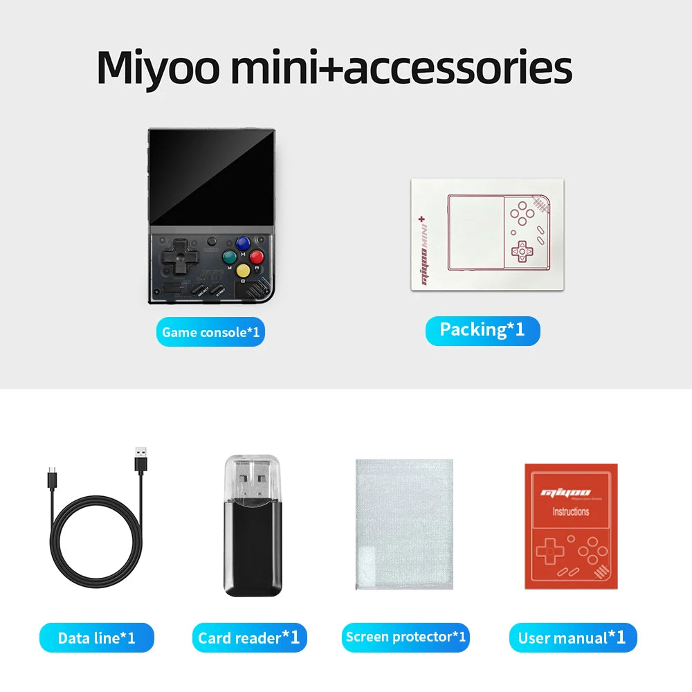 Consola de juegos portátil Retro MIYOO Mini Plus V2 Mini + pantalla IPS consola de videojuegos clásica sistema Linux regalo para niños