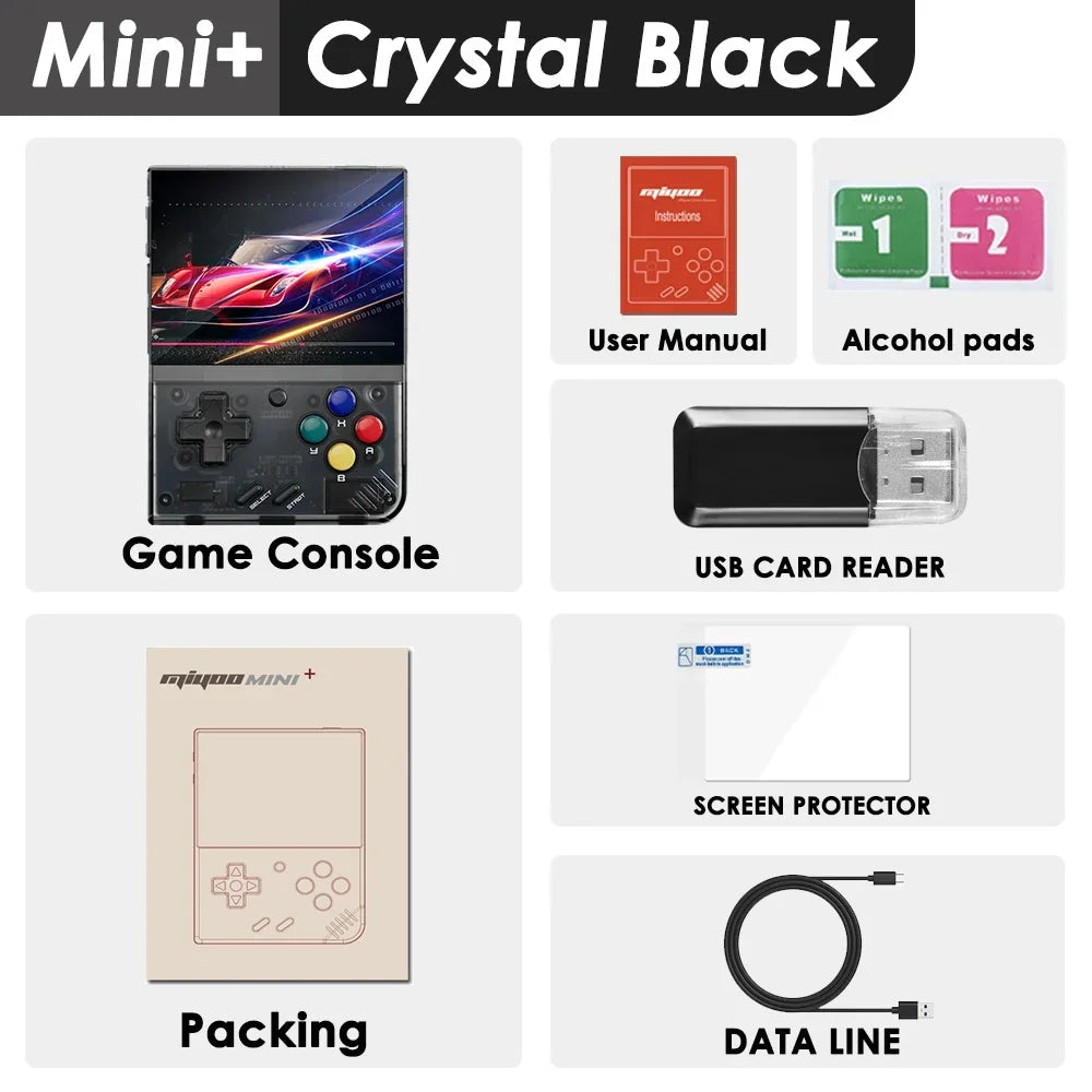 Consola de juegos portátil Retro MIYOO Mini Plus V2 Mini + pantalla IPS consola de videojuegos clásica sistema Linux regalo para niños