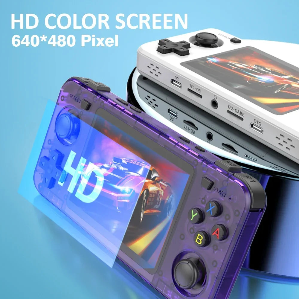 Consola de videojuegos portátil R36H, pantalla IPS de 3,5 pulgadas, más de 10000 juegos, emulador ARKOS para PS1/PSP/DC/N64/SS