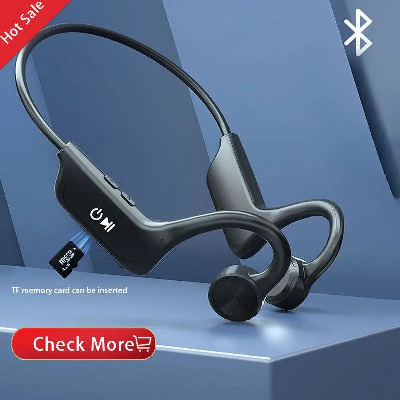 Auriculares inalámbricos para negocios, cascos compatibles con Bluetooth, micrófono, recargable, modo de reposo, conducción de coche, deporte, manos libres