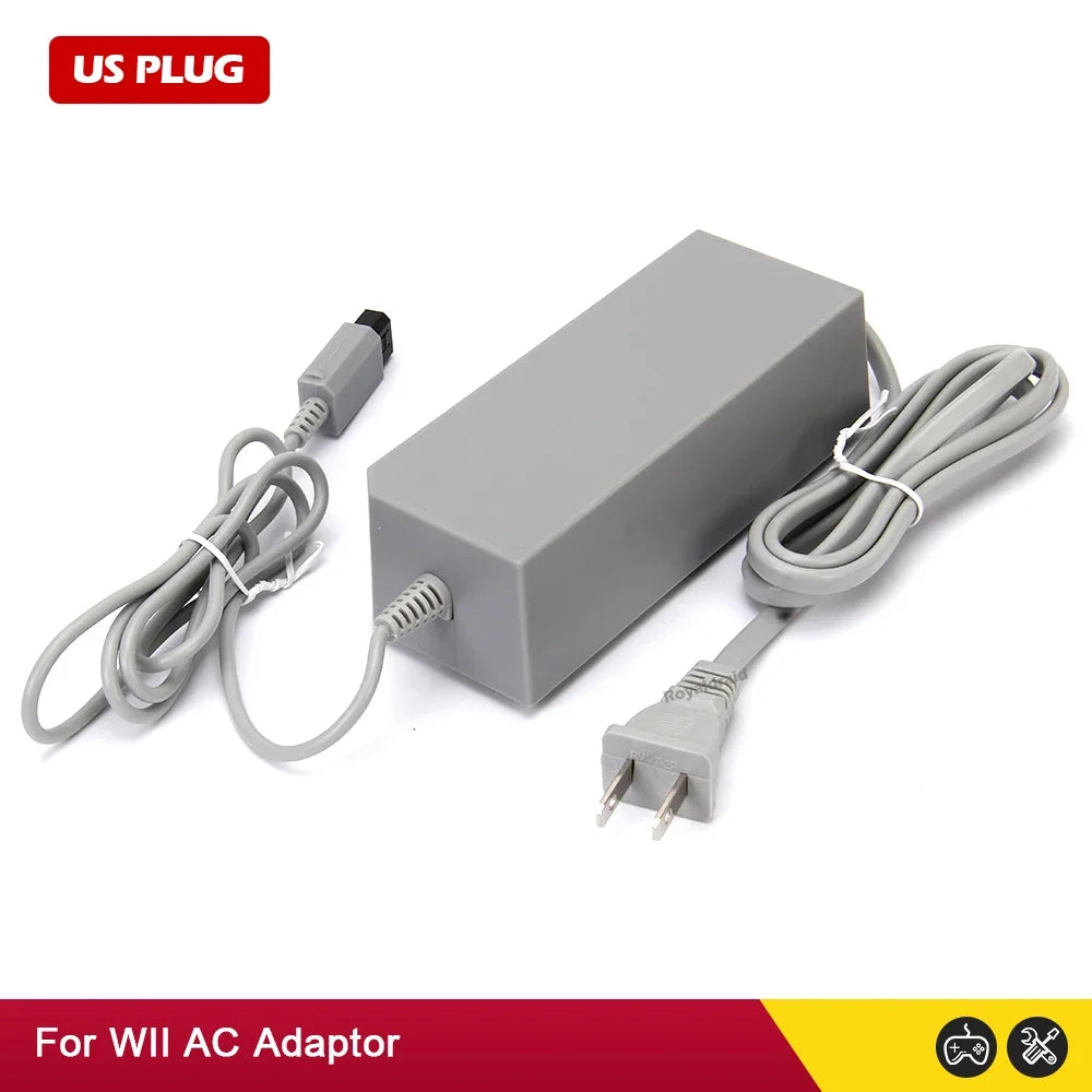 Nuevo adaptador de corriente alterna con enchufe UE EE. UU. para consola Nintendo WII, cargador de Cable de carga 100-240V DC 12V/3.7A, fuente de alimentación para consola Wii