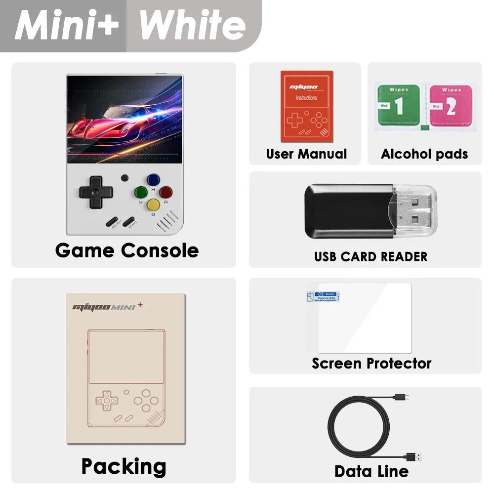 Consola de juegos portátil Retro MIYOO Mini Plus V2 Mini + pantalla IPS consola de videojuegos clásica sistema Linux regalo para niños