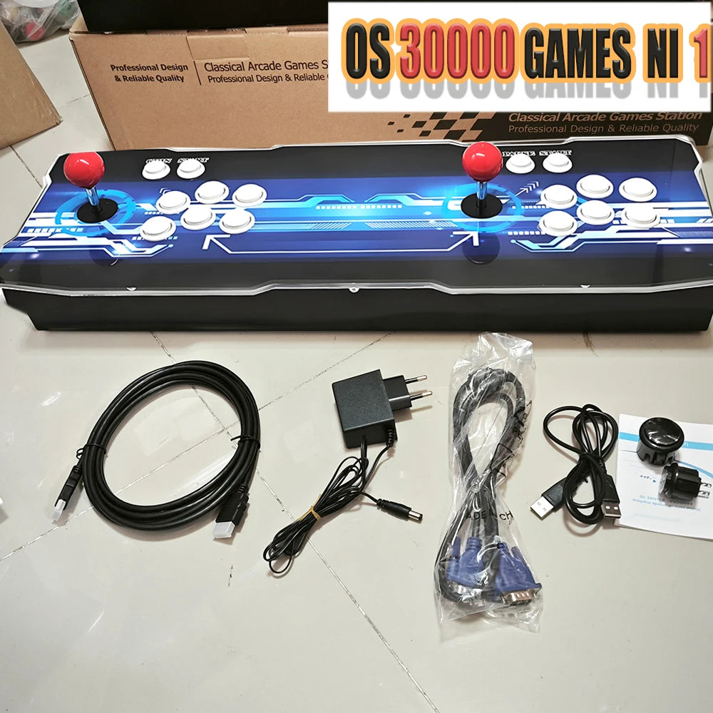 Consola arcade Pandora 30000 en 1, consola de juegos recreativos Retro 3D, gabinete Bartop, Joysticks de 8 vías, botones pulsadores