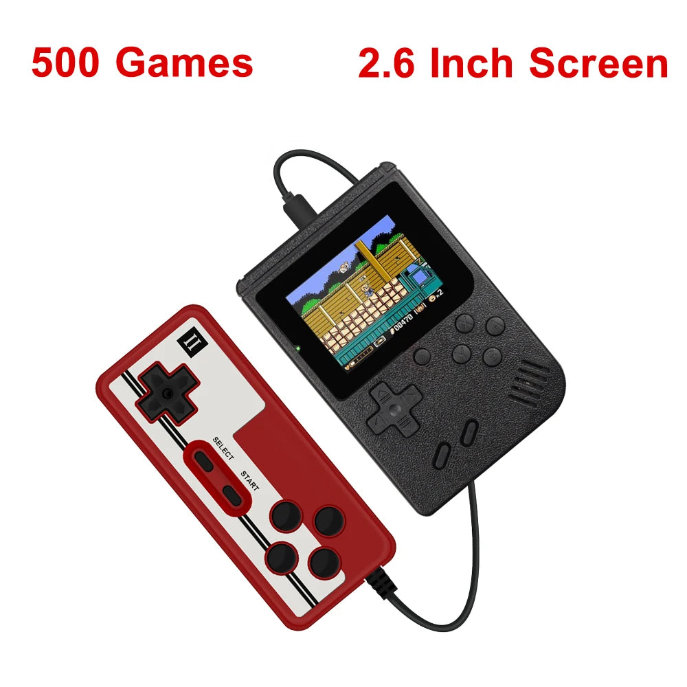 Mini consola de videojuegos Retro portátil, reproductor de juegos portátil de 8 bits, 500 juegos integrados, salida AV, consola de juegos, videojuego Gameboy