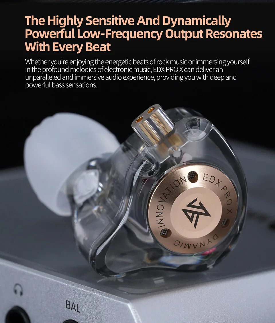 KZ EDX PRO X auriculares intrauditivos dinámicos HIFI Bass Music auriculares deportivos con cancelación de ruido ZSN ZST ZS10 pro x C12 CRA