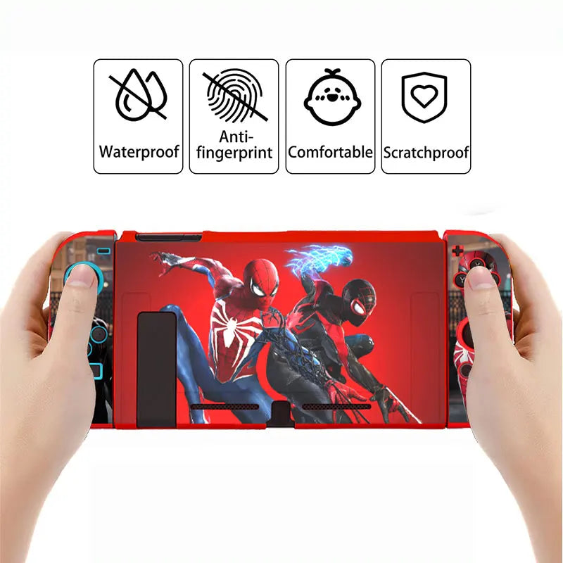 Funda Cool Spider para Nintendo Switch Oled, consola de juegos Joy Con, carcasa protectora de silicona TPU suave, accesorios