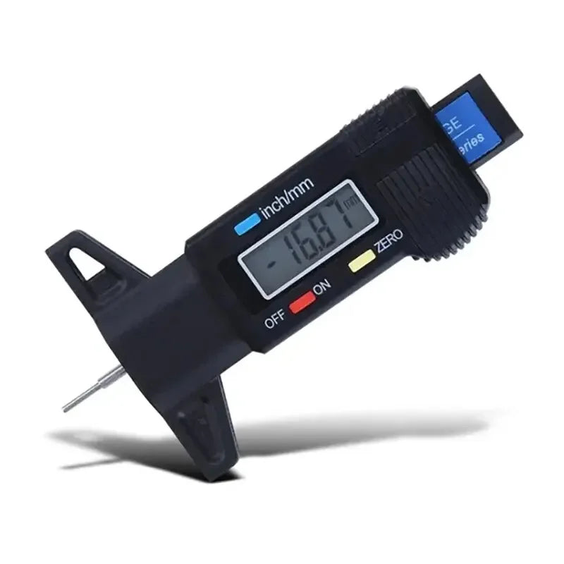 Calibrador de profundidad Digital, medidor de profundidad de la banda de rodadura, LCD, medidor de banda de rodadura de neumáticos para neumáticos de coche, herramienta de medición de 0-25mm, herramientas de reparación de