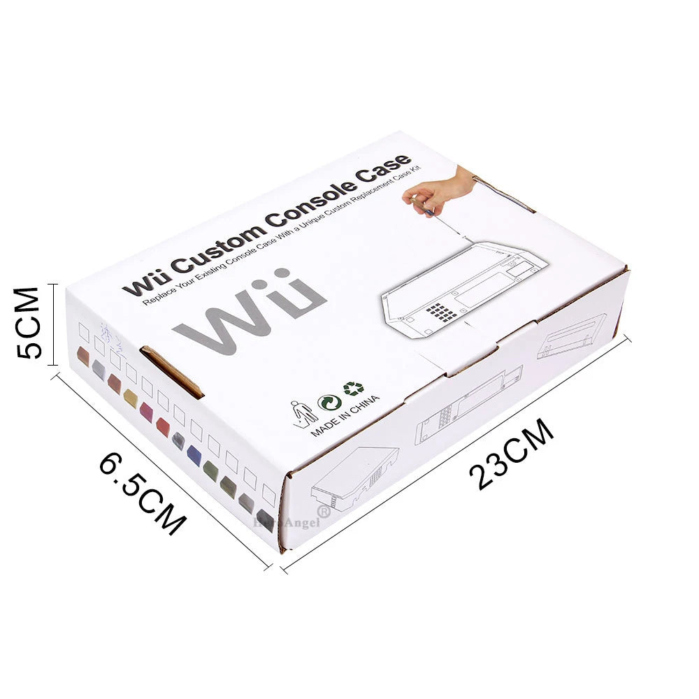 Con cubierta de embalaje al por menor, juego completo de piezas de repuesto de carcasa para consola de juegos Wii, estuche de reparación con botones, 11 colores