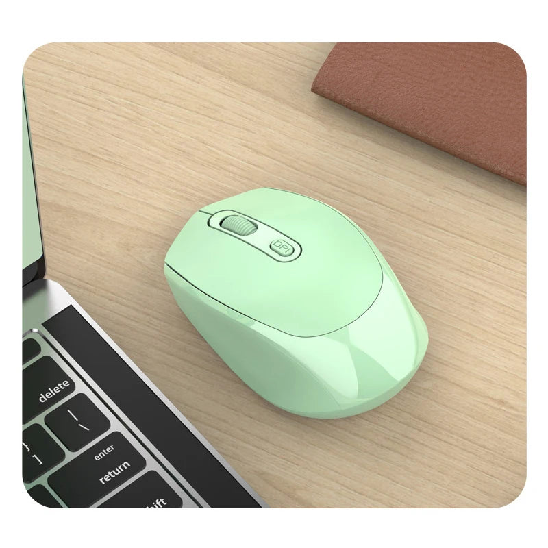Ratón inalámbrico recargable compatible con Bluetooth, ratón óptico de 2,4G con USB RGB de 1600DPI para ordenador, portátil, PC, silencioso