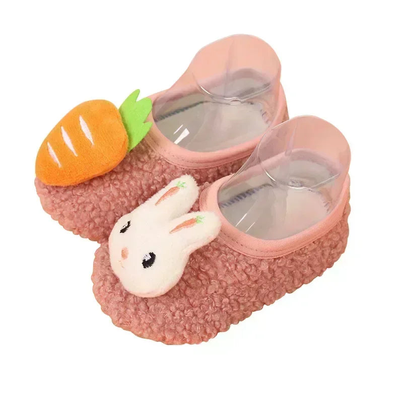 Zapatos de invierno para niños, zapatillas para bebés, zapatos cálidos de felpa para niños y niñas, zapatos antideslizantes suaves para guardería, zapatos escolares para niños