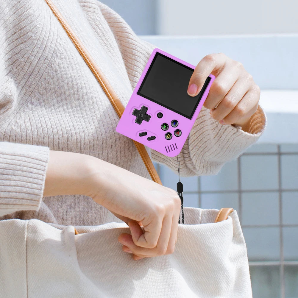 Funda protectora de silicona para consola de juegos MIYOO MINI Plus, funda suave antiarañazos y antideslizante con cordón