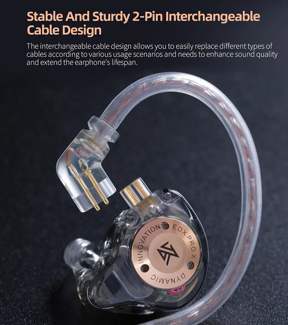 KZ EDX PRO X auriculares intrauditivos dinámicos HIFI Bass Music auriculares deportivos con cancelación de ruido ZSN ZST ZS10 pro x C12 CRA