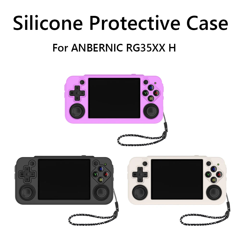 Funda protectora de silicona antiarañazos para consola de juegos de mano Retro, funda suave para Anbernic RG35XX H