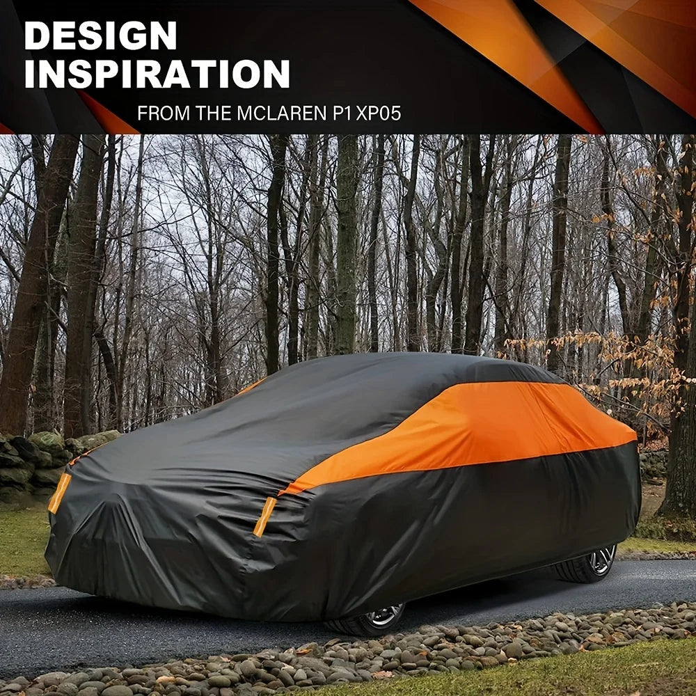 Cubiertas de coche impermeables para exteriores, protección contra el sol, la lluvia y la nieve, cubierta UV para coche, cubiertas protectoras completas universales para SUV/sedán 190T