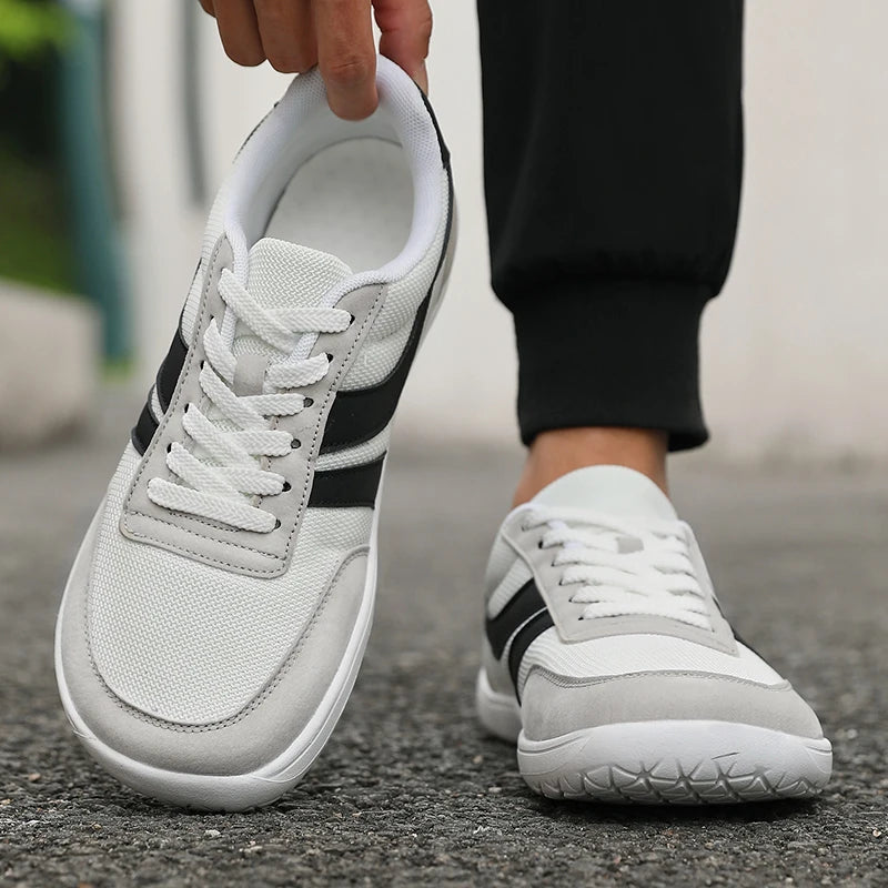 Nuevos zapatos de punta ancha para hombre, zapatos informales versátiles de suela suave, zapatos anchos para caminar, zapatillas cómodas de malla transpirable, zapatos descalzos