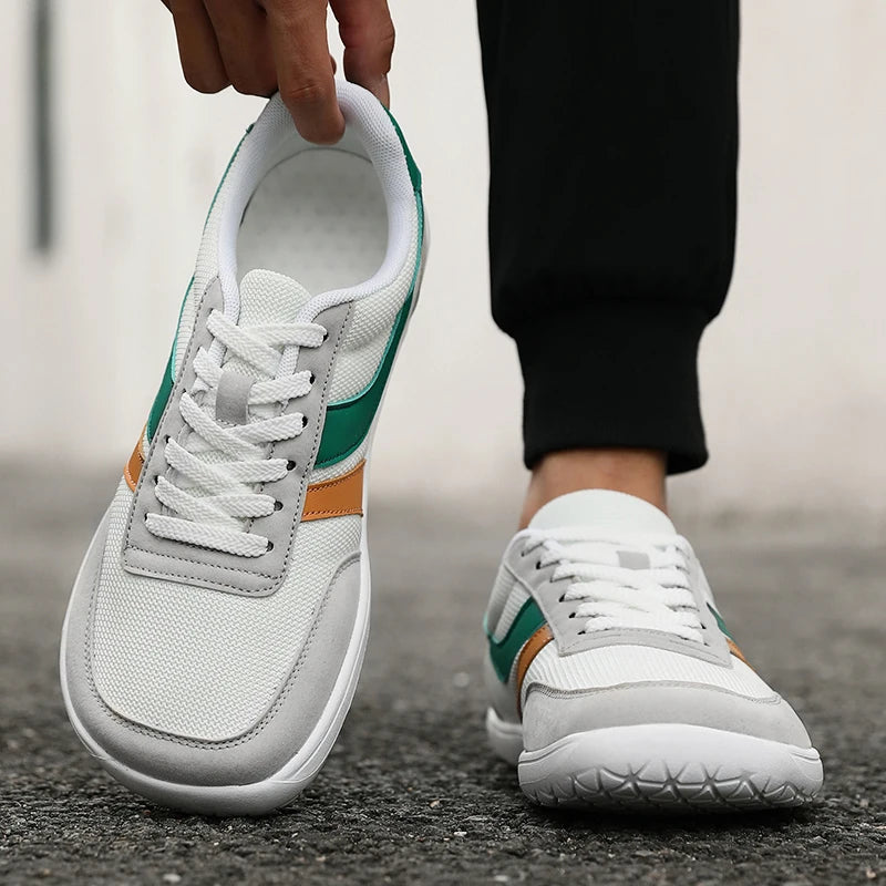 Nuevos zapatos de punta ancha para hombre, zapatos informales versátiles de suela suave, zapatos anchos para caminar, zapatillas cómodas de malla transpirable, zapatos descalzos