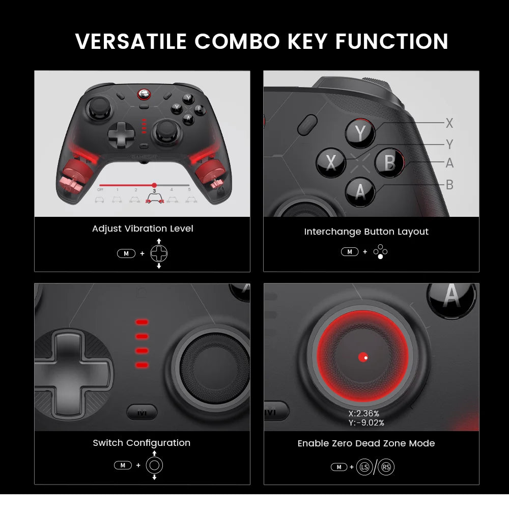 Controlador inalámbrico GameSir Cyclone 2 para Nintendo Switch 2 / iPhone / Android, Gamepad Bluetooth con disparadores de efecto Hall