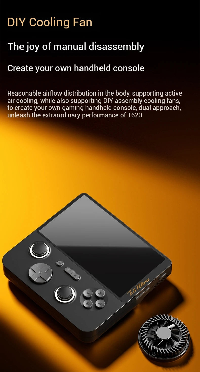 2025 NUEVA consola de juegos GAMEMT E5 Ultra portátil Joystick de efecto Hall 60Hz Pantalla táctil IPS 5000mAh Consolas Android portátiles