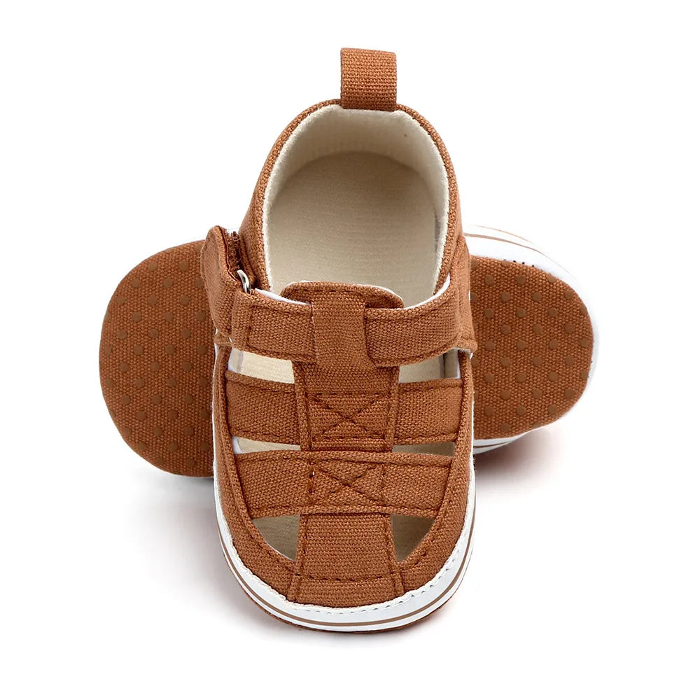 Zapatos transpirables con puntera para bebé, zapatos para caminar para bebé de verano y primavera