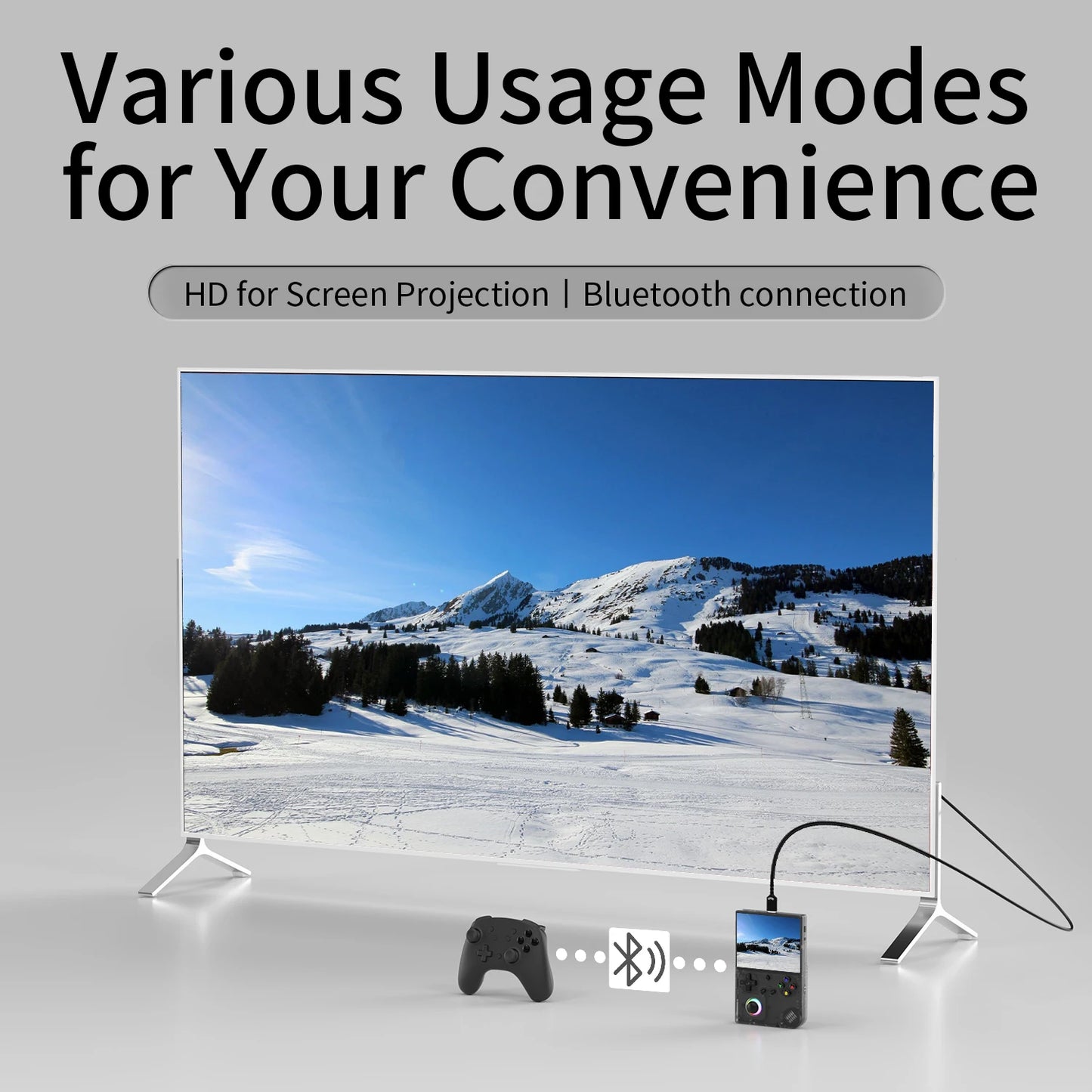 ANBERNIC-consola de juegos portátil RG40XXV, pantalla IPS de 4 pulgadas, Joystick RGB, reproductor de vídeo E-book, compatible con transmisión WIFI, salida HDMI