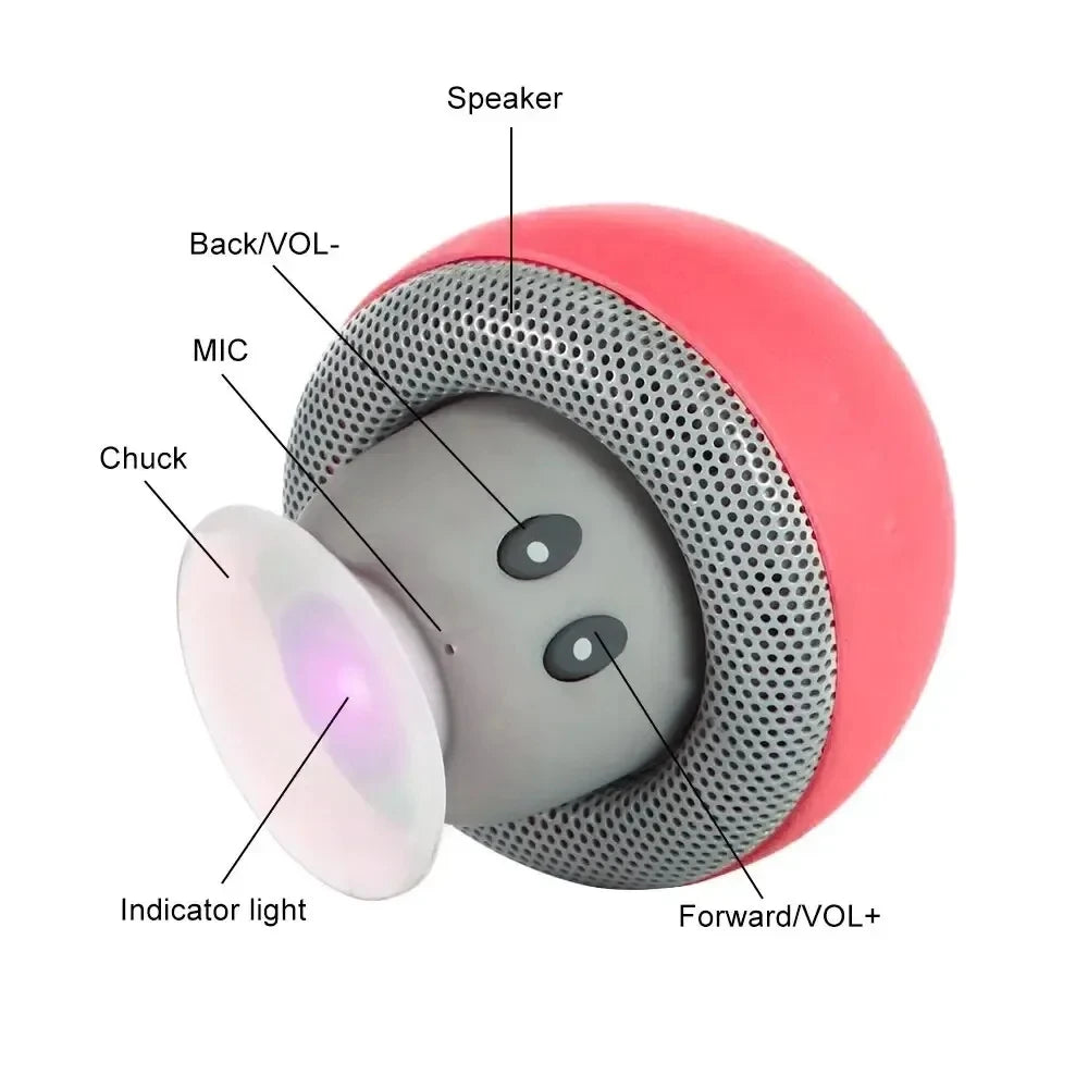 Altavoz Bluetooth inalámbrico de alta calidad, subwoofer de alcance inalámbrico de 30 pies con ventosa, adecuado para ciclismo, Picnic al aire libre