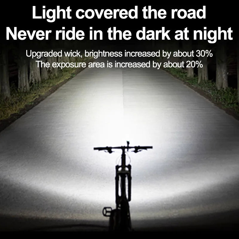 Luz de bicicleta recargable por USB: faro con detección de luz automática para conducción nocturna, linterna LED fuerte