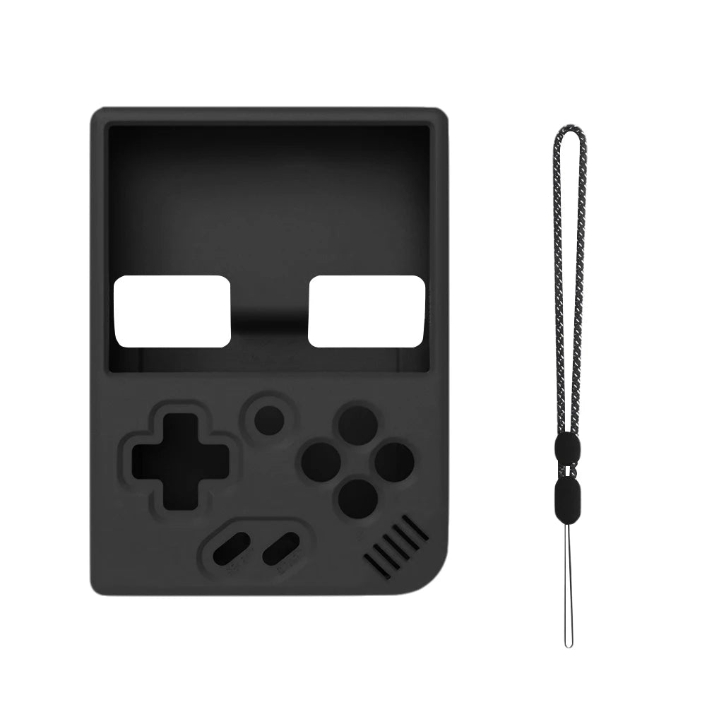 Funda protectora de silicona para consola de juegos MIYOO MINI Plus, funda suave antiarañazos y antideslizante con cordón