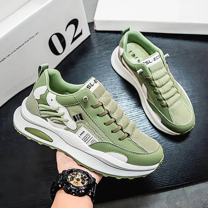 Zapatos deportivos informales para exteriores para hombre, cómodos, ligeros, antideslizantes, resistentes a la abrasión, suela suave y gruesa, zapatillas para correr