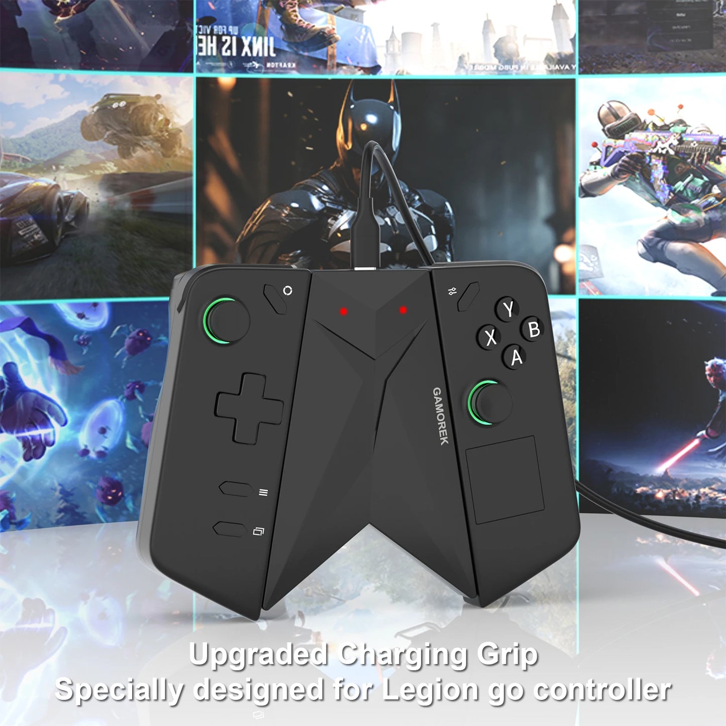 Controlador RGEEK, base de carga, soporte de Clip de agarre para conector de mango Legion Go, diseño ergonómico de curvatura, Reduce la fatiga de las manos