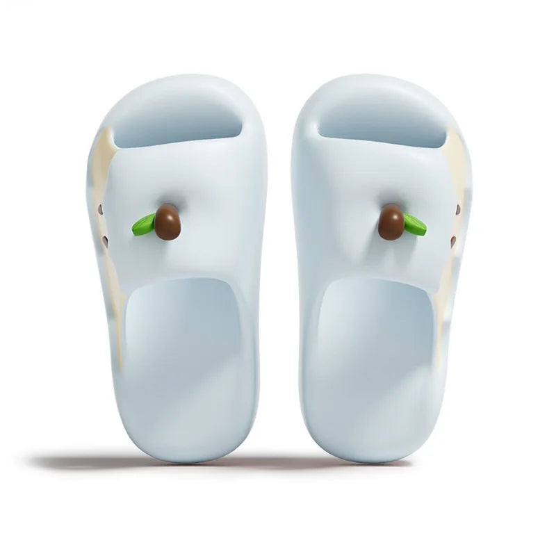 Zapatillas de manzanas Ins, novedad, zapatos divertidos de verano para mujer, 45 zapatillas de EVA inodoro para mujer, chanclas de frutas para mujer, zapatilla de playa para el hogar