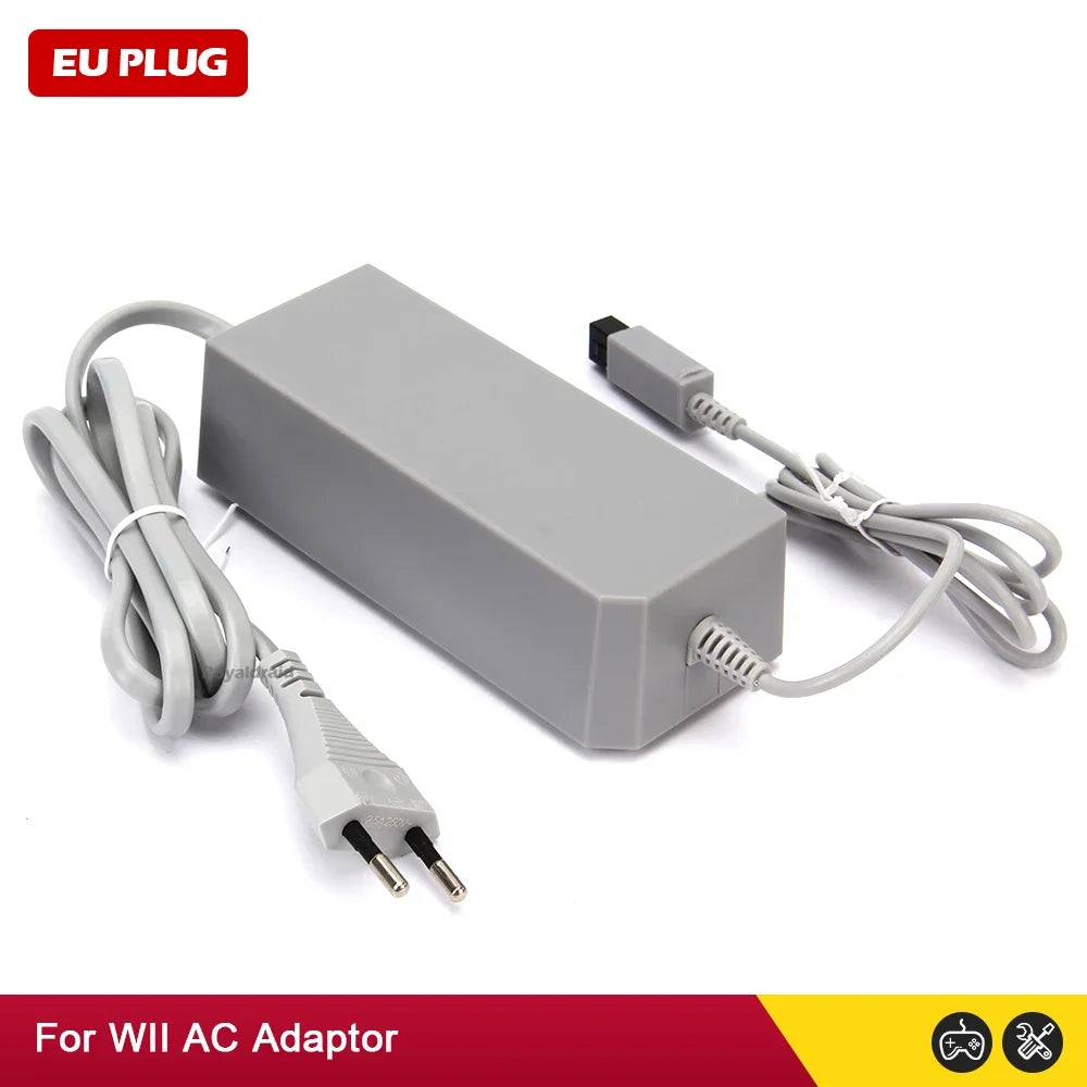 Nuevo adaptador de corriente alterna con enchufe UE EE. UU. para consola Nintendo WII, cargador de Cable de carga 100-240V DC 12V/3.7A, fuente de alimentación para consola Wii