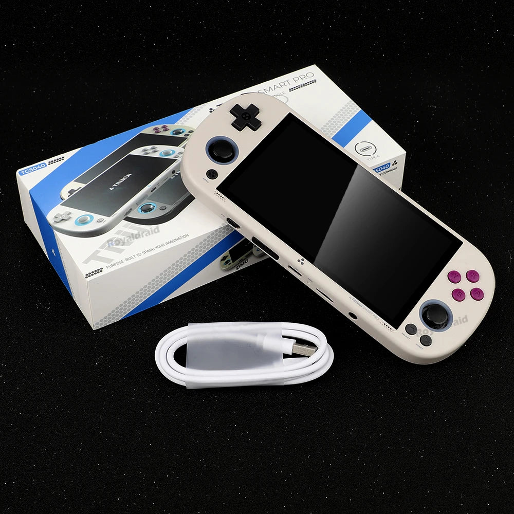 Consola de juegos portátil Trimui Smart Pro, 128G, 256G, pantalla IPS de 4,96 pulgadas, sistema Linux, Joystick, iluminación RGB, reproductor de videojuegos Retro, nuevo