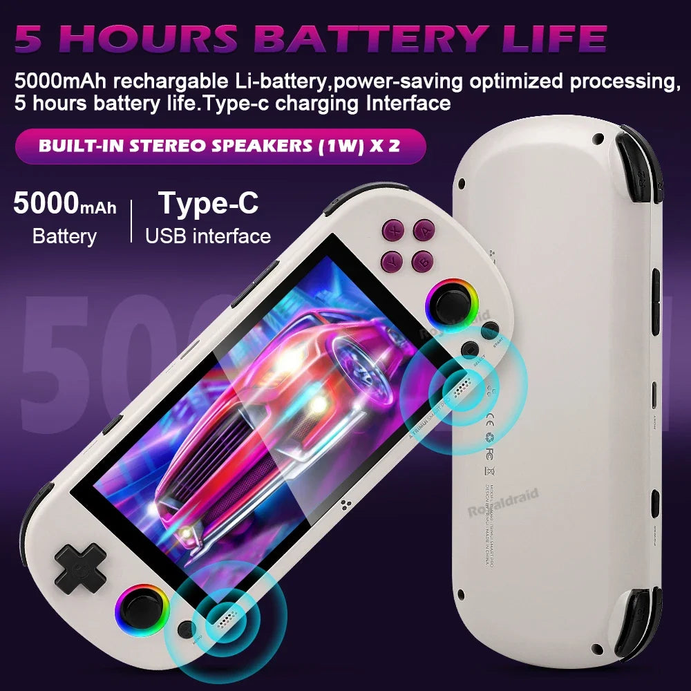 Consola de juegos portátil Trimui Smart Pro, 128G, 256G, pantalla IPS de 4,96 pulgadas, sistema Linux, Joystick, iluminación RGB, reproductor de videojuegos Retro, nuevo